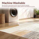 Artistic Abstract Area Beige Cream Easy Cleaning Non Shedding Pet(Beige)