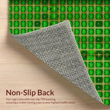 Ultra Soft Area Rug, Non Slip, Stain Resistant, Washable Area Rugs for Living Room, Bedroom, Vibrant Green Leafy Aesthetic(Green)