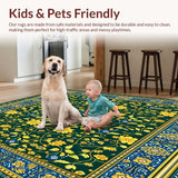 Bathroom Area with Floral Leaf Design(Green)