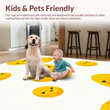 Ultra Soft Area Rug, Non Slip, Stain Resistant, Washable Area Rugs for Living Room, Bedroom, Cute Decorative Egg Shape(Yellow)