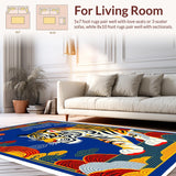 Ultra Soft Area Rug, Non Slip, Stain Resistant, Washable Area Rugs for Living Room, Bedroom, Multi-Color Modern Living Room Accent Carpet(Red)