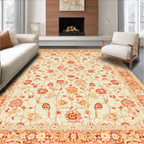 Vintage Distressed Floral Design(Beige)