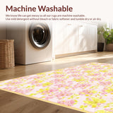Ultra Soft Area Rug, Non Slip, Stain Resistant, Washable Area Rugs for Living Room, Bedroom, Fresh Modern Nature Embrace(Pink)