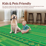 Ultra Soft Area Rug, Non Slip, Stain Resistant, Washable Area Rugs for Living Room, Bedroom, Bold Graphic Animal Patterned Rug(Green)