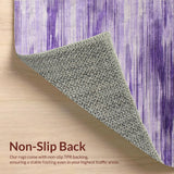 Ultra Soft Area Rug, Non Slip, Stain Resistant, Washable Area Rugs for Living Room, Bedroom, Soft Contemporary Abstract Motif(Purple)