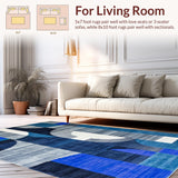 Trendy Distressed Geometric Elements(Blue)