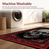 Ultra Soft Area Rug, Non Slip, Stain Resistant, Washable Area Rugs for Living Room, Bedroom, Haunting Spooky Aesthetic Floor Cover(Black)