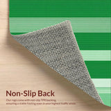 Chic Textured Green and White Stripes(Green)