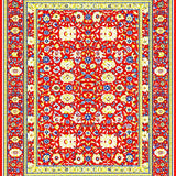 Ultra Soft Area Rug, Non Slip, Stain Resistant, Washable Area Rugs for Living Room, Bedroom, Bold Transitional Diamond Layout(Red)