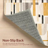 Modern Abstract Area Featuring Bold Beige and Patterned Design(Beige)