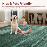 Ultra Soft Area Rug, Non Slip, Stain Resistant, Washable Area Rugs for Living Room, Bedroom, Cottage Core Tapestry(Green)
