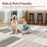 Ultra Soft Area Rug, Non Slip, Stain Resistant, Washable Area Rugs for Living Room, Bedroom, Vibrant Contemporary Medallion Style(Beige)