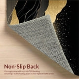 Ultra Soft Area Rug, Non Slip, Stain Resistant, Washable Area Rugs for Living Room, Bedroom, Chic Opulent Textured Border(Gold)