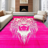 Ultra Soft Area Rug, Non Slip, Stain Resistant, Washable Area Rugs for Living Room, Bedroom, Trendy Safari Style Home Accessory(Pink)