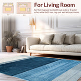 Ultra Soft Area Rug, Non Slip, Stain Resistant, Washable Area Rugs for Living Room, Bedroom, Trendy Cozy Shaggy Aesthetic(Blue)