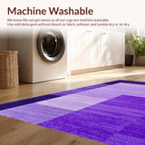 Ultra Soft Area Rug, Non Slip, Stain Resistant, Washable Area Rugs for Living Room, Bedroom, Chic Purple Shaggy Artistry(Purple)