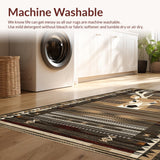 Ultra Soft Area Rug, Non Slip, Stain Resistant, Washable Area Rugs for Living Room, Bedroom, Modern Rustic Wildlife Themed Decor(Brown)