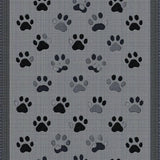 Ultra Soft Area Rug, Non Slip, Stain Resistant, Washable Area Rugs for Living Room, Bedroom, Sleek Modern Paw Design Element(Gray)