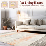 Ultra Soft Area Rug, Non Slip, Stain Resistant, Washable Area Rugs for Living Room, Bedroom, Neutral Toned Trellis Area High Low Look(Gray)