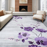 Ultra Soft Area Rug, Non Slip, Stain Resistant, Washable Area Rugs for Living Room, Bedroom, Vibrant Botanical Artistic Touch(Gray)