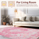 Pastel Distressed Patterned Accent(Pink)