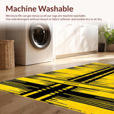 Ultra Soft Area Rug, Non Slip, Stain Resistant, Washable Area Rugs for Living Room, Bedroom, Vivid Tiger Stripe Aesthetic(Yellow)