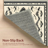 Tribal Geometric Artisan Runner With Elegant Tassels For Hallway(Gray)