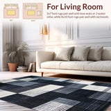 Distressed Geometric Floor Accent(Black)