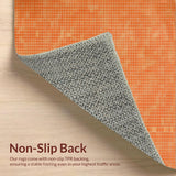 Ultra Soft Area Rug, Non Slip, Stain Resistant, Washable Area Rugs for Living Room, Bedroom, Elegant Minimalist Shag Design(Orange)