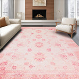 Ultra Soft Area Rug, Non Slip, Stain Resistant, Washable Area Rugs for Living Room, Bedroom, Chic Blush Shaggy Texture(Pink)