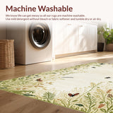 Ultra Soft Area Rug, Non Slip, Stain Resistant, Washable Area Rugs for Living Room, Bedroom, Rustic Natural Element Print(Beige)