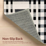 Ultra Soft Area Rug, Non Slip, Stain Resistant, Washable Area Rugs for Living Room, Bedroom, Retro Contrast Woven Floor Covering with Minimalist Linear Pattern(Beige)