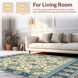 Beige Blue Laundry Room Area(Ivory)