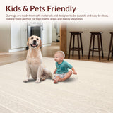 Beige Indoor/ Subtle Textured Geometric Design(Beige)