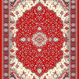 Ultra Soft Area Rug, Non Slip, Stain Resistant, Washable Area Rugs for Living Room, Bedroom, Vibrant Medallion Patterned Elegance(White)