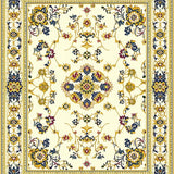 Ultra Soft Area Rug, Non Slip, Stain Resistant, Washable Area Rugs for Living Room, Bedroom, Elegant Floral Medallion Area Featuring Cream and Gold Accents(Beige)