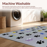 Ultra Soft Area Rug, Non Slip, Stain Resistant, Washable Area Rugs for Living Room, Bedroom, Rustic Cozy Animal Print Accent(Gray)