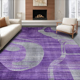 Ultra Soft Area Rug, Non Slip, Stain Resistant, Washable Area Rugs for Living Room, Bedroom, Trendy Lush Purple Watercolor(Purple)