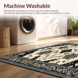 Ultra Soft Area Rug, Non Slip, Stain Resistant, Washable Area Rugs for Living Room, Bedroom, Boho Stylish Abstract Animal Print(Beige)