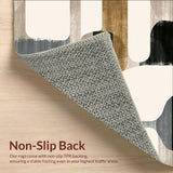 Mudroom Contemporary Beige and Charcoal Brushstroke Effect(Beige)