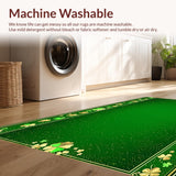 Lively Earthy Green Patterned Decor(Green)