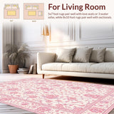 Ultra Soft Area Rug, Non Slip, Stain Resistant, Washable Area Rugs for Living Room, Bedroom, Rustic Shaggy Circular Warmth(Ivory)