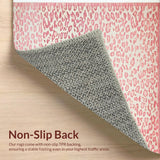 Ultra Soft Area Rug, Non Slip, Stain Resistant, Washable Area Rugs for Living Room, Bedroom, Soft Pastel Animal Print Elegance(Pink)