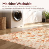 Ultra Soft Area Rug, Non Slip, Stain Resistant, Washable Area Rugs for Living Room, Bedroom, Charming Boho-Inspired Plaid Design(Beige)