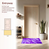 Ultra Soft Area Rug, Non Slip, Stain Resistant, Washable Area Rugs for Living Room, Bedroom, Trendy Soft Textured Expression(Purple)