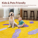 Ultra Soft Area Rug, Non Slip, Stain Resistant, Washable Area Rugs for Living Room, Bedroom, Vibrant Quirky Butter Motif(Yellow)
