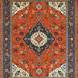 Vintage Floral Medallion Motif(Red)