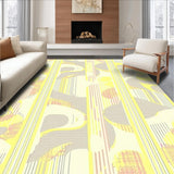 Elegant High Low Abstract Whirls(Yellow)