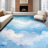 Ultra Soft Area Rug, Non Slip, Stain Resistant, Washable Area Rugs for Living Room, Bedroom, Sky-inspired Soft Blue Aesthetic(Blue)