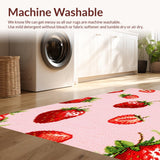 Cheerful Green Strawberry Motif(Pink)